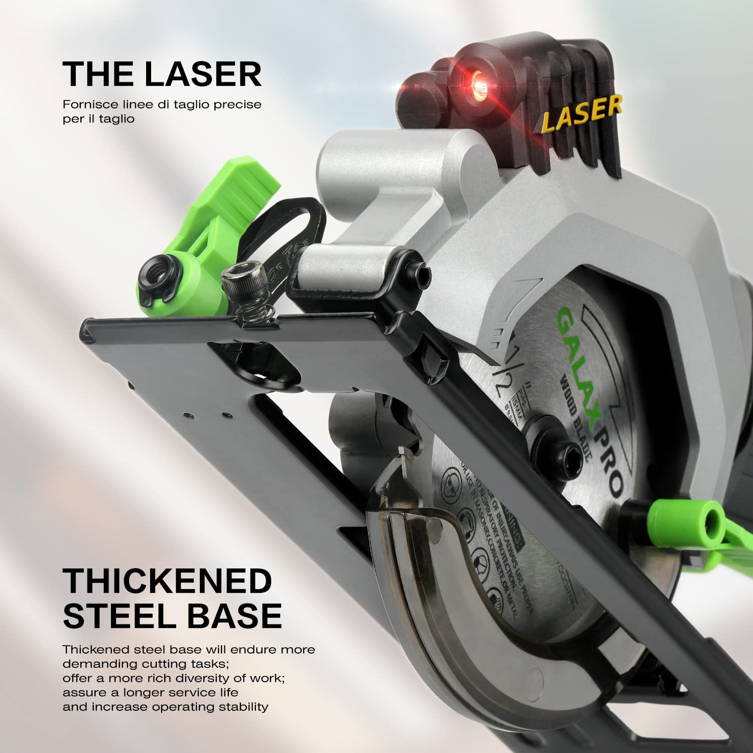 GALAX PRO Circular Saw - 4Amp, Laser Guide -3