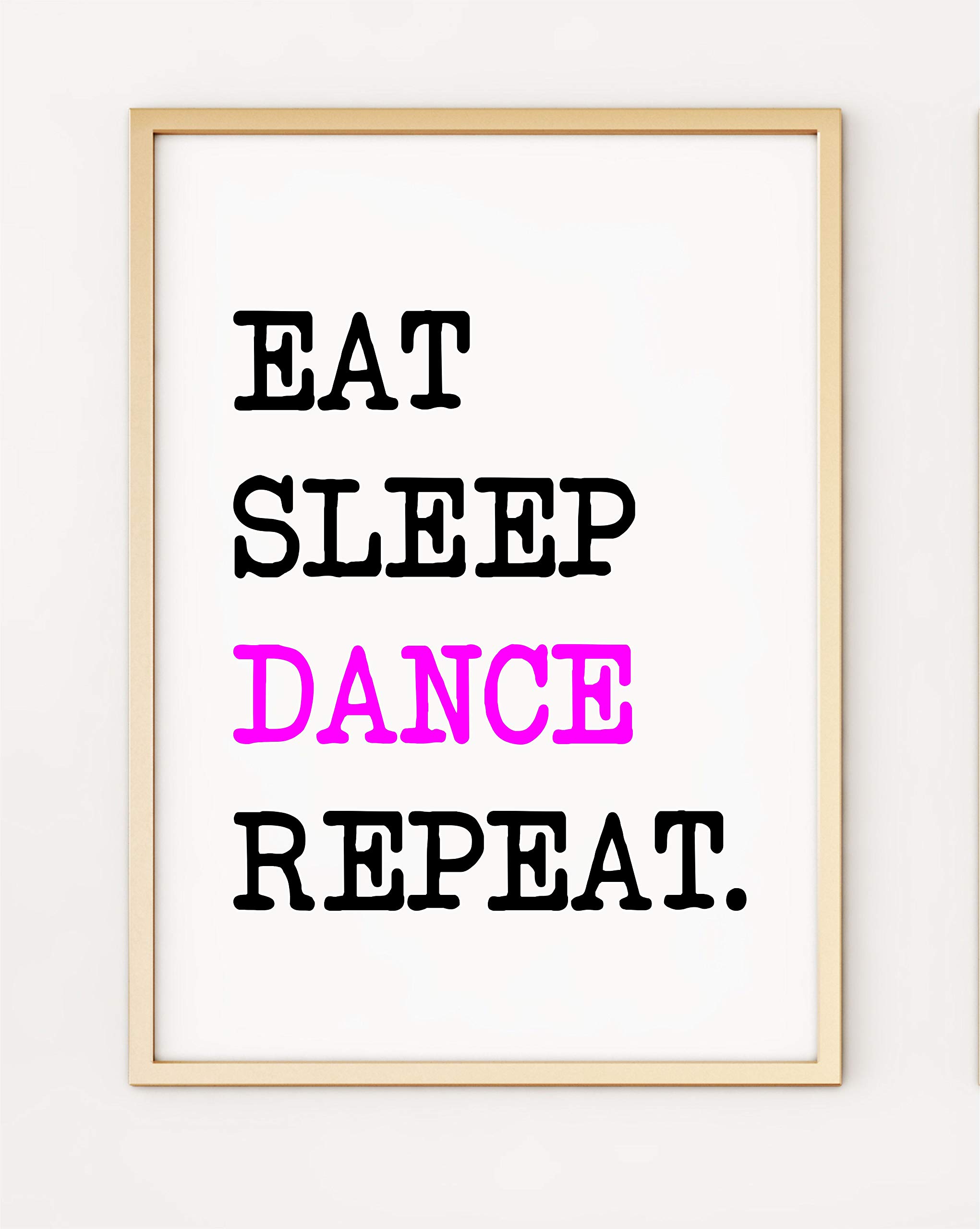 Eat Sleep Dance Cheer Repeat A4 Poster Print PO335