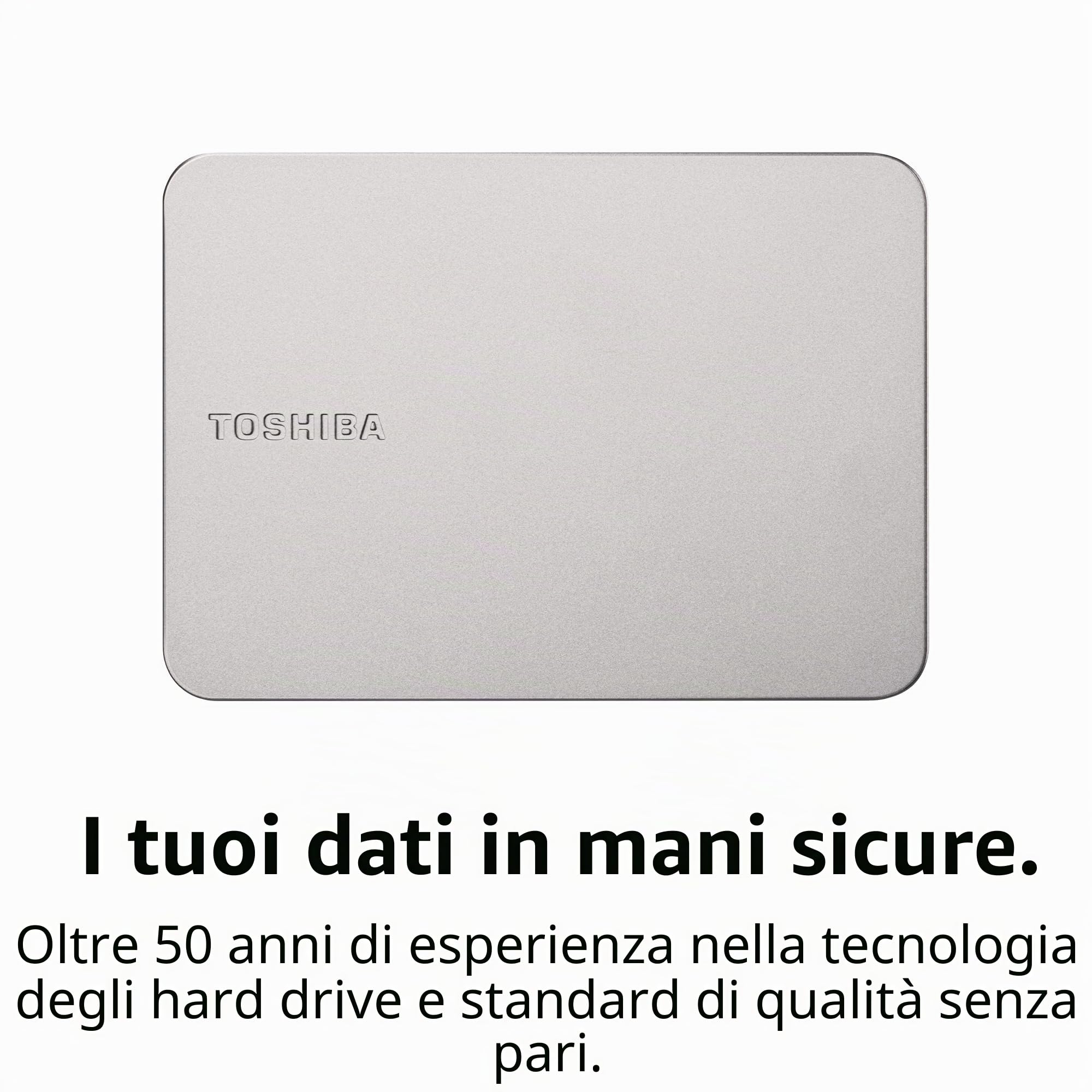 Toshiba Canvio Flex 1TB disco rigido esterno 2.5 3.2 Gen 1 [3.1 Gen 1] Argento (CANVIO FLEX 1TB WARM SILVER - 2.5IN USB 3.2 GEN 1)
