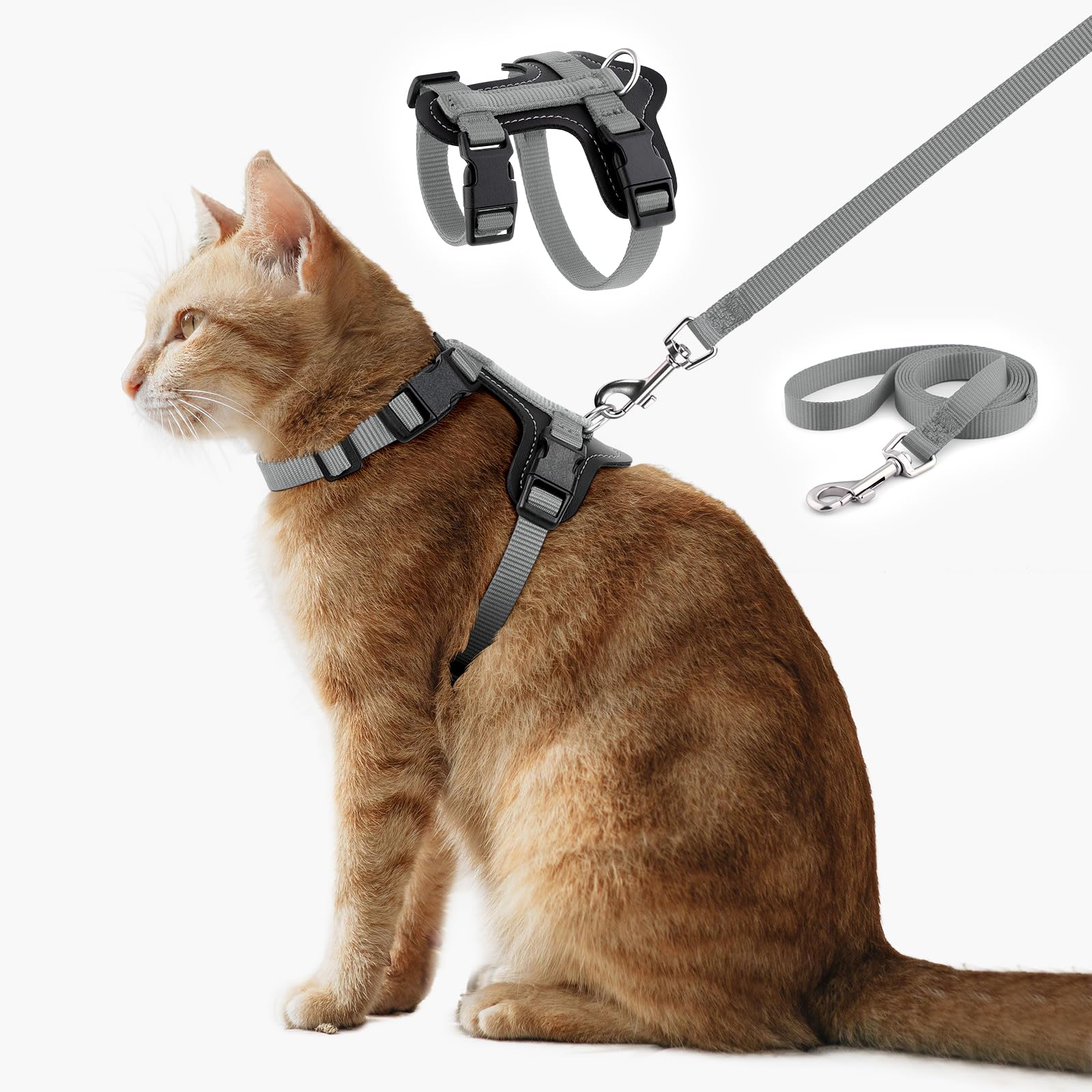 Plutus Pet Adjustable Cat Harness and Lead Set, Quick Release