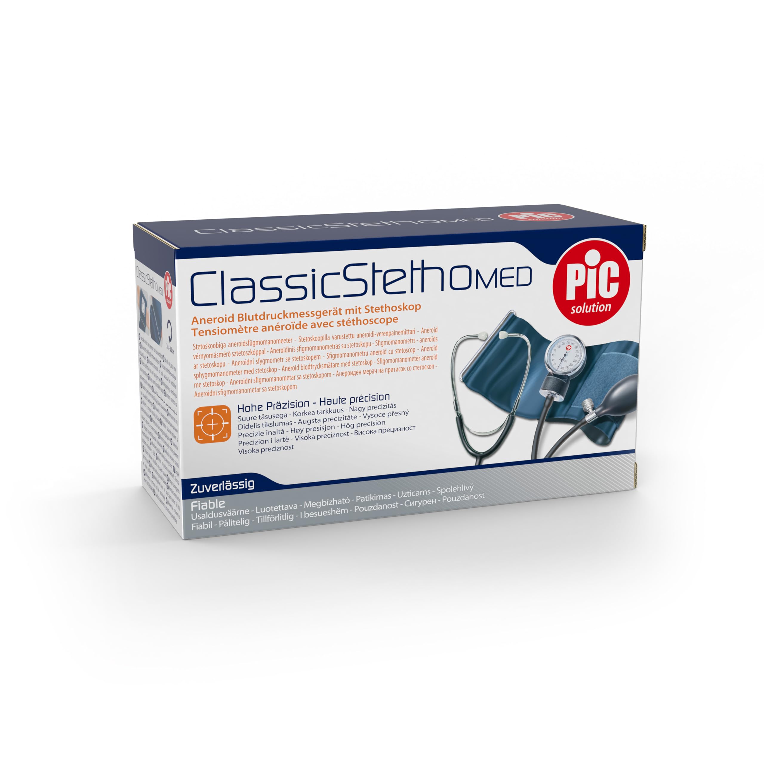 Pic Solution Misuratore di Pressione Aneroide con Stetoscopio per Uso Professionale ClassicStethoMED