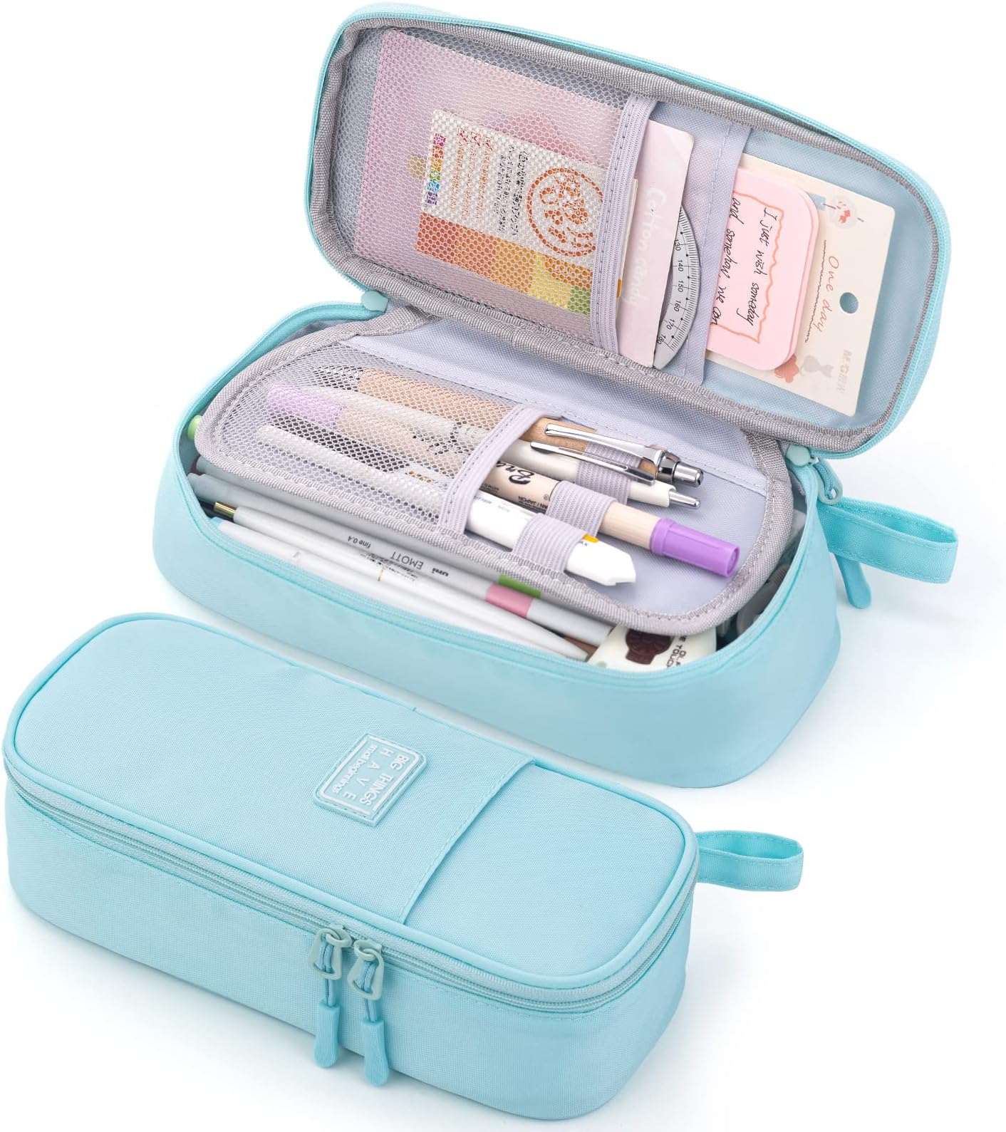 SPACEMATE Heavy Duty Canvas Pencil Case Pouch Bag Holds