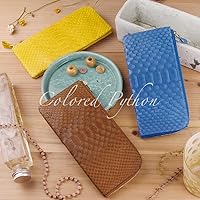 希少性 新品✨リアルパイソン 本革 イエロー長財布 L字 ファスナー 稀有皮革 パイソン 長財布 財布 へび革 L字ファスナー ダイヤモンド