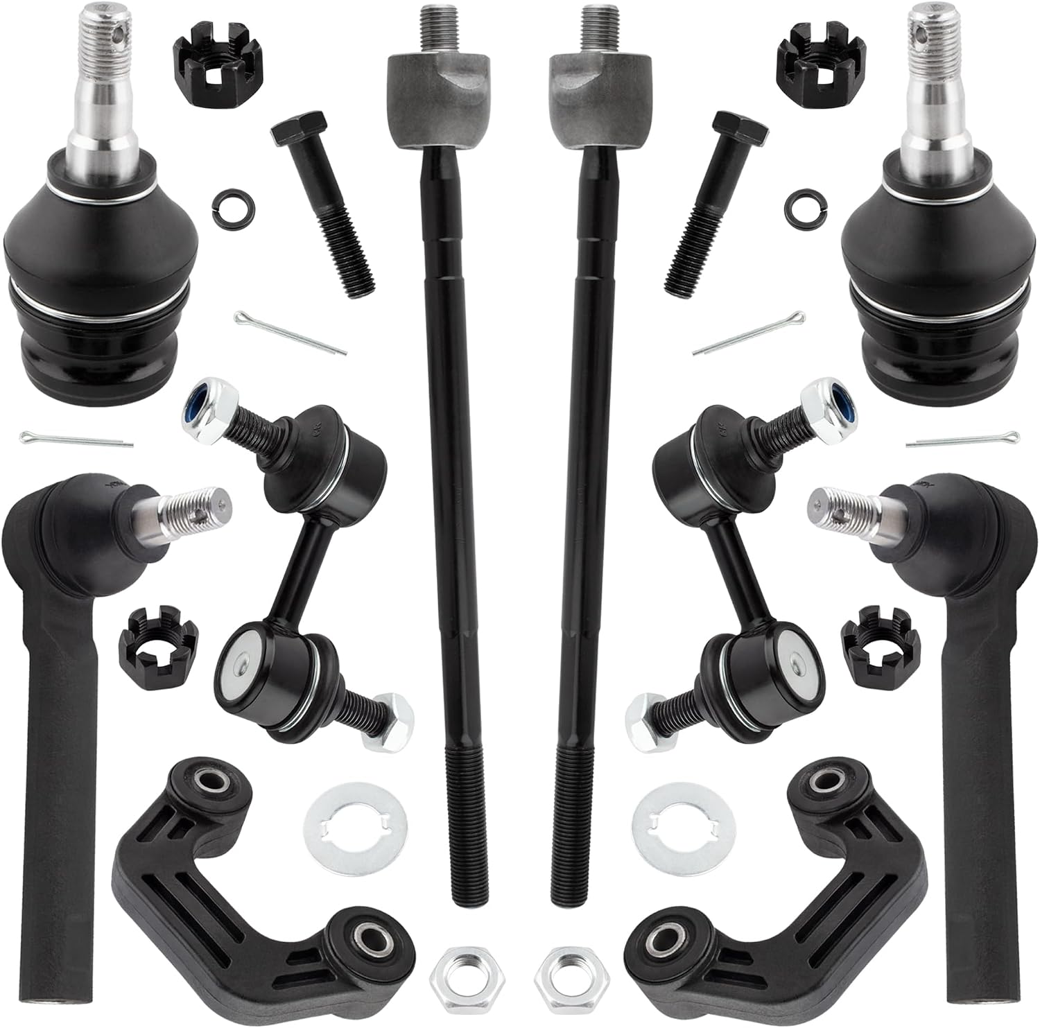 10pcs Front Outer Inner Tie Rod End Lower Ball Joints Front Rear Sway Bar End Links Suspension Kit for Subaru Impreza 2002-2003 Sedan,for Subaru Impreza 2004 WRX STi K9513 K750049 K80875 ES3712