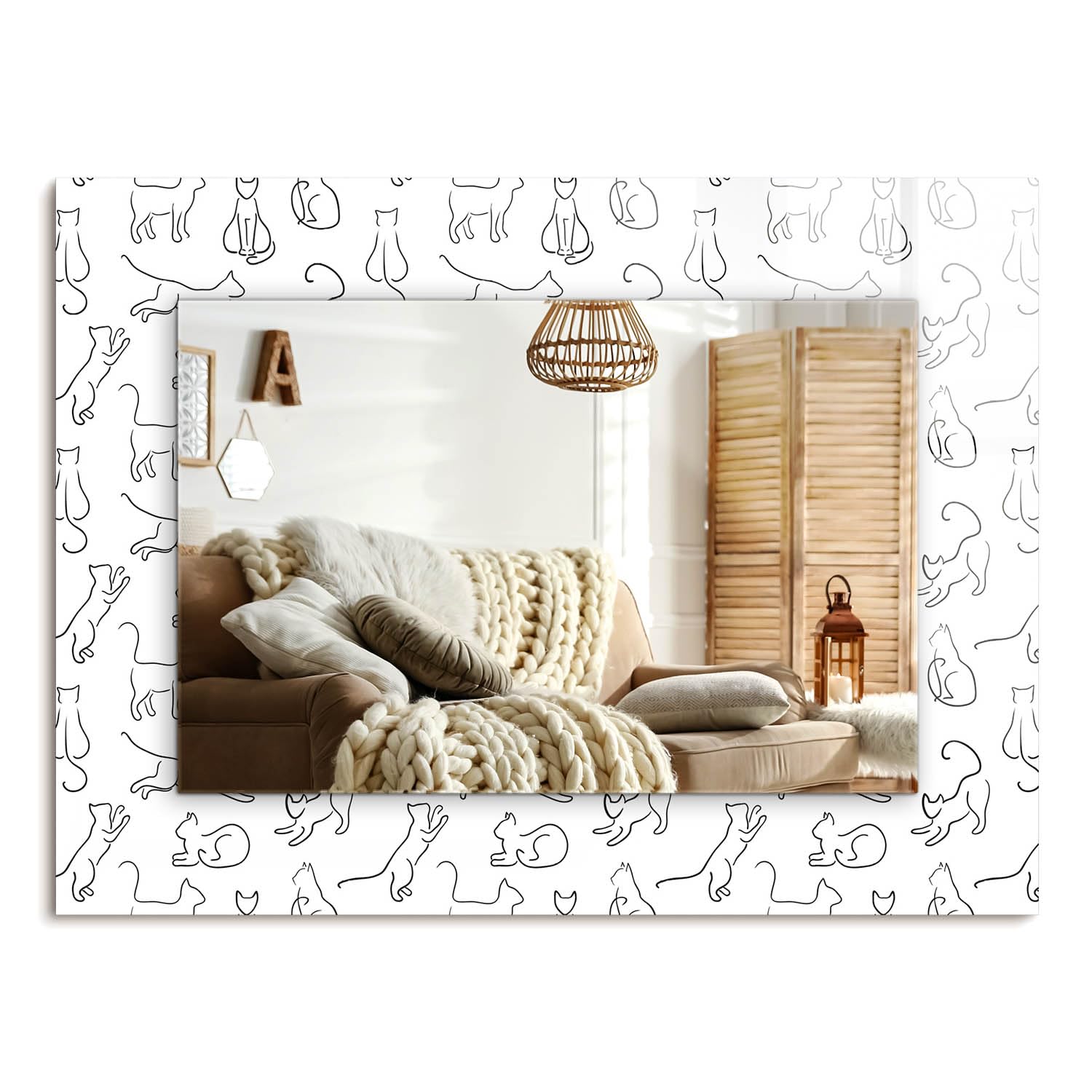Miroir sans cadre 80x60 cm pour agrandir une petite pièce avec style