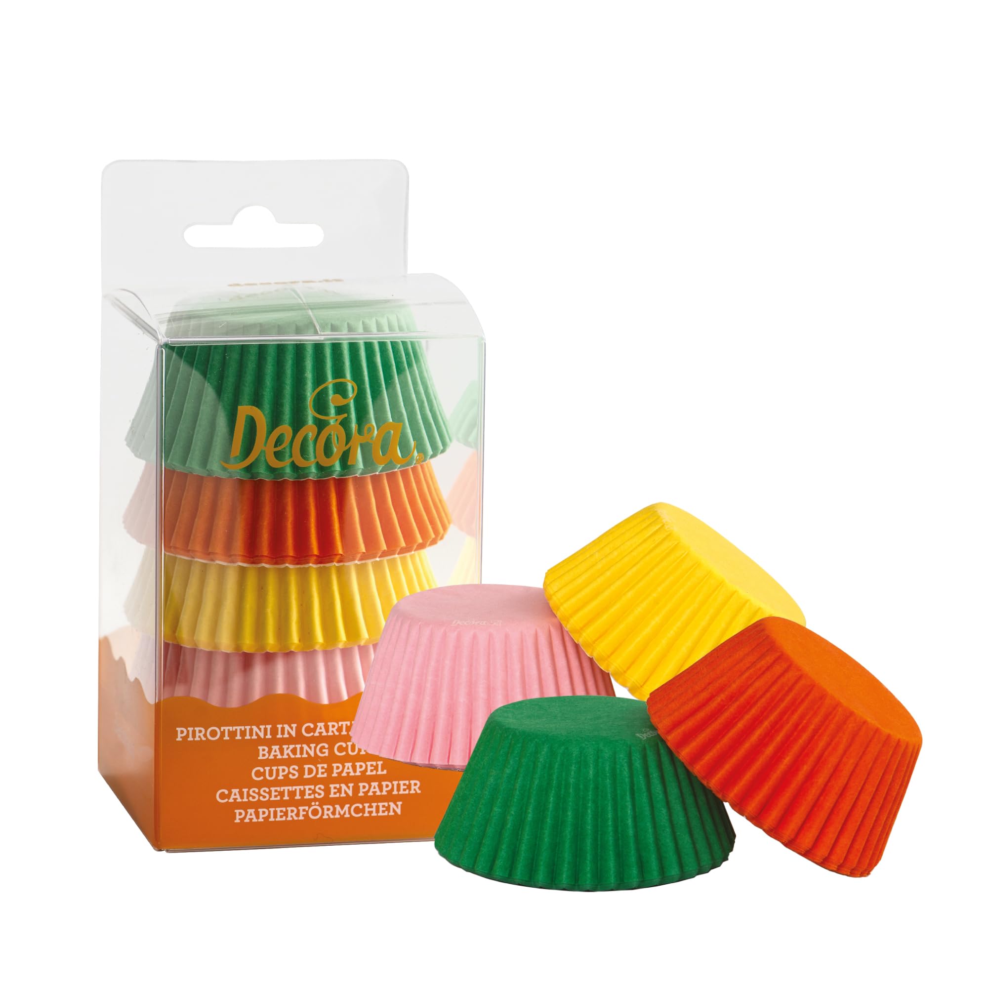 75 Pirottini In Carta Colori Assortiti Per Cottura Muffin Ø5 X H 3,2 Cm Decora