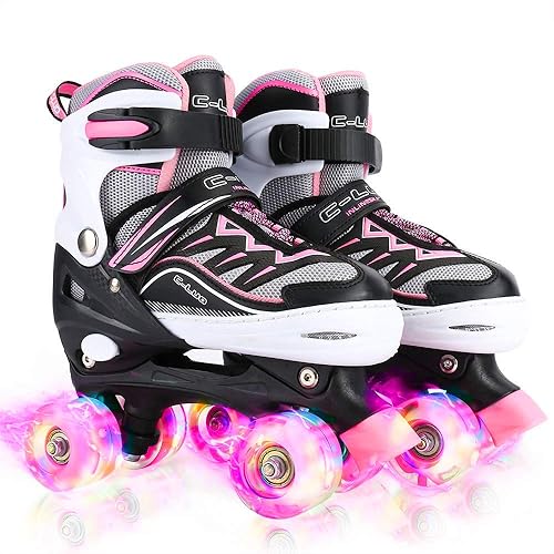 Miniatura 9 de Sowume Patines en línea ajustables para niñas y mujeres, todas las 8 ruedas de los patines de niña brillan, iluminación segura y divertida para
