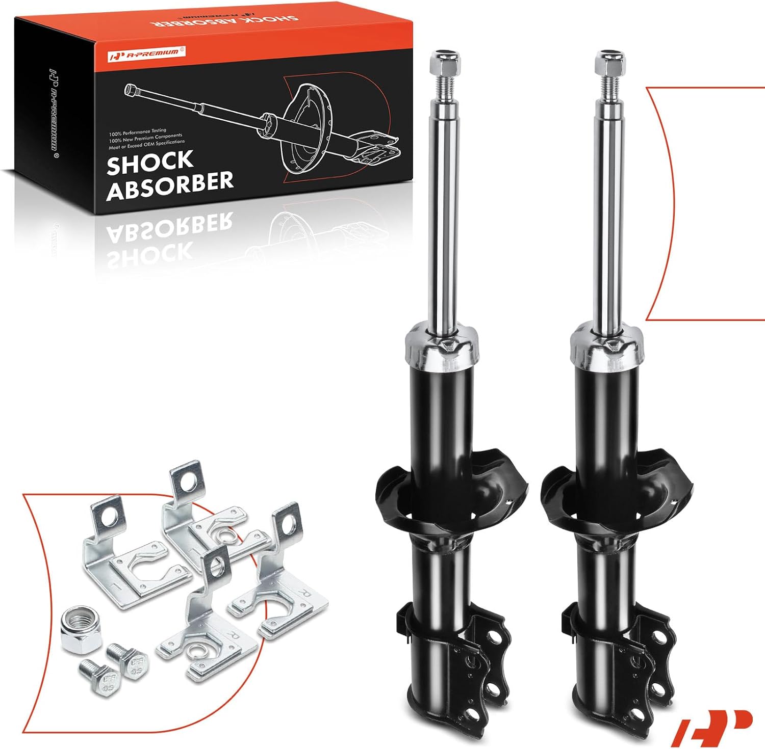 A-Premium Front Pair (2) Shocks Struts Assembly Compatible with Ford Festiva 1988-1993, Driver and Passenger Side