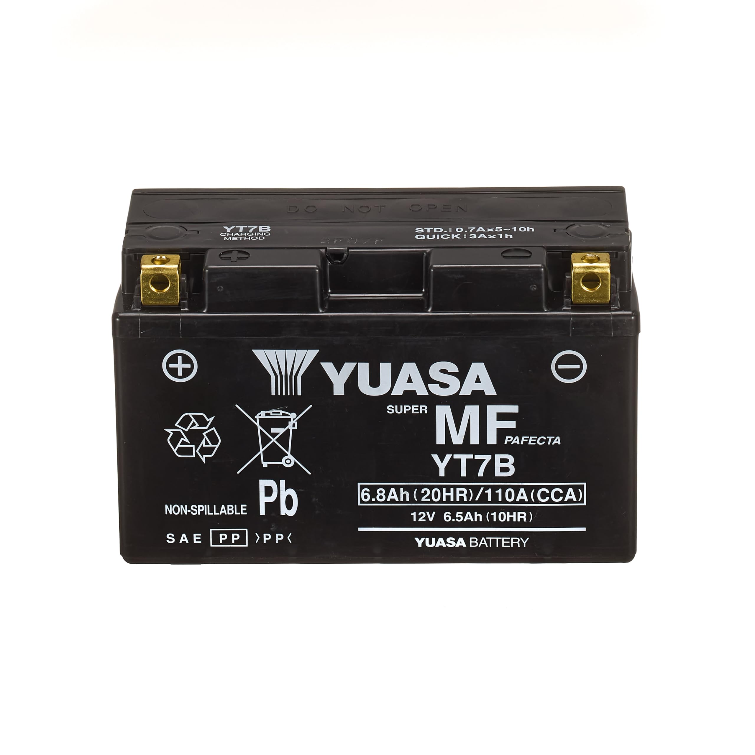Yuasa YT7B 12V 110 CCA wartungsfreie AGM VRLA Motorradbatterie