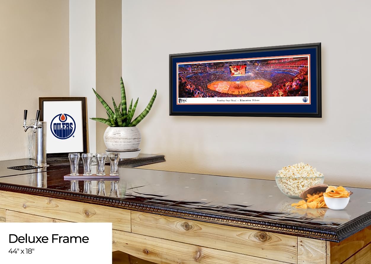 2024 NHL Stanley Cup Final, Edmonton Oilers - Double Mat, Deluxe Framed Picture by Blakeway Panoramas (44"W x 18"H)