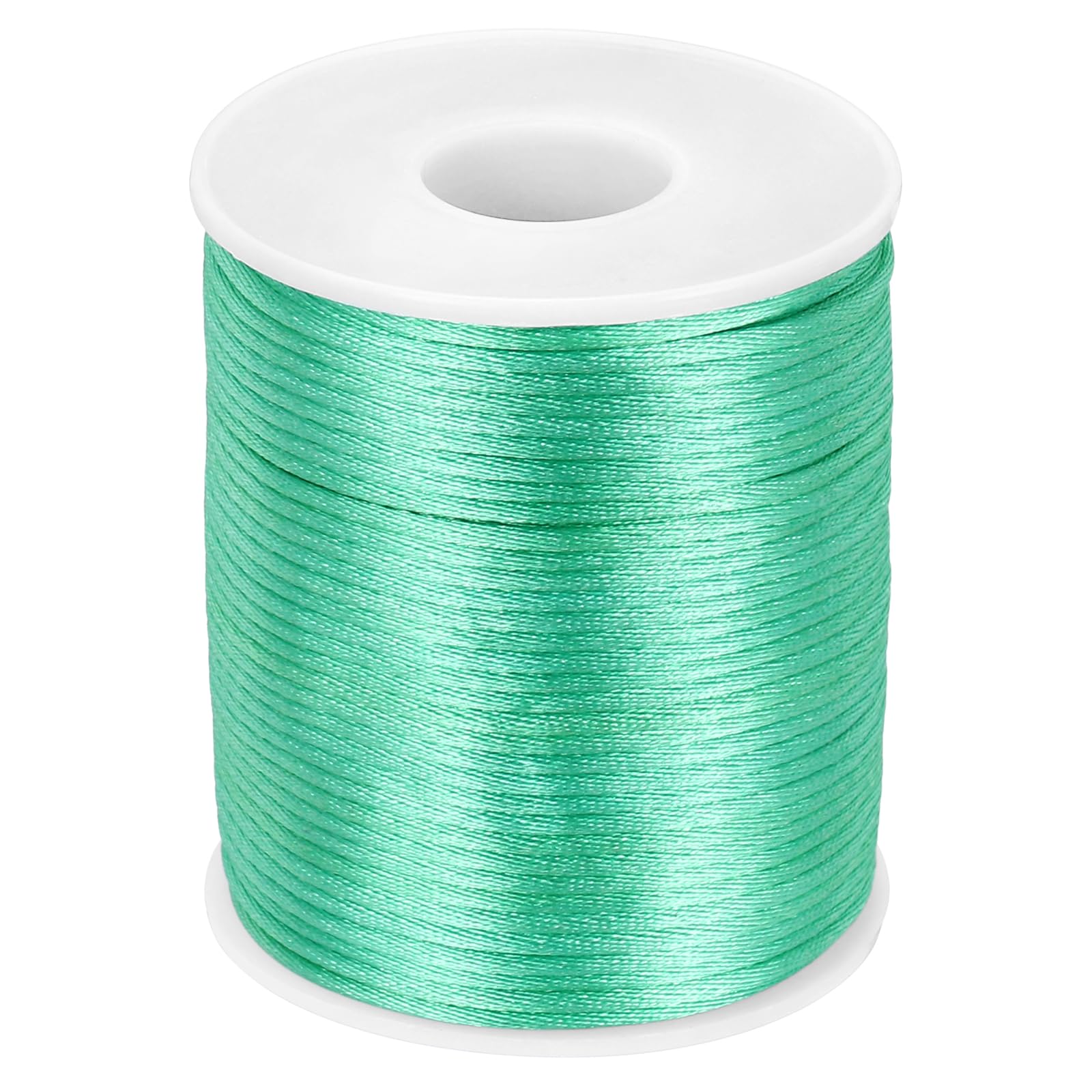 MECCANIXITY Crafts Nylon Satin Cord 2mm x 55 Yards Macrame Rope Braided Thread Twine String Smooth Beading Cord Chinese Knotting Silk for Bracelet
