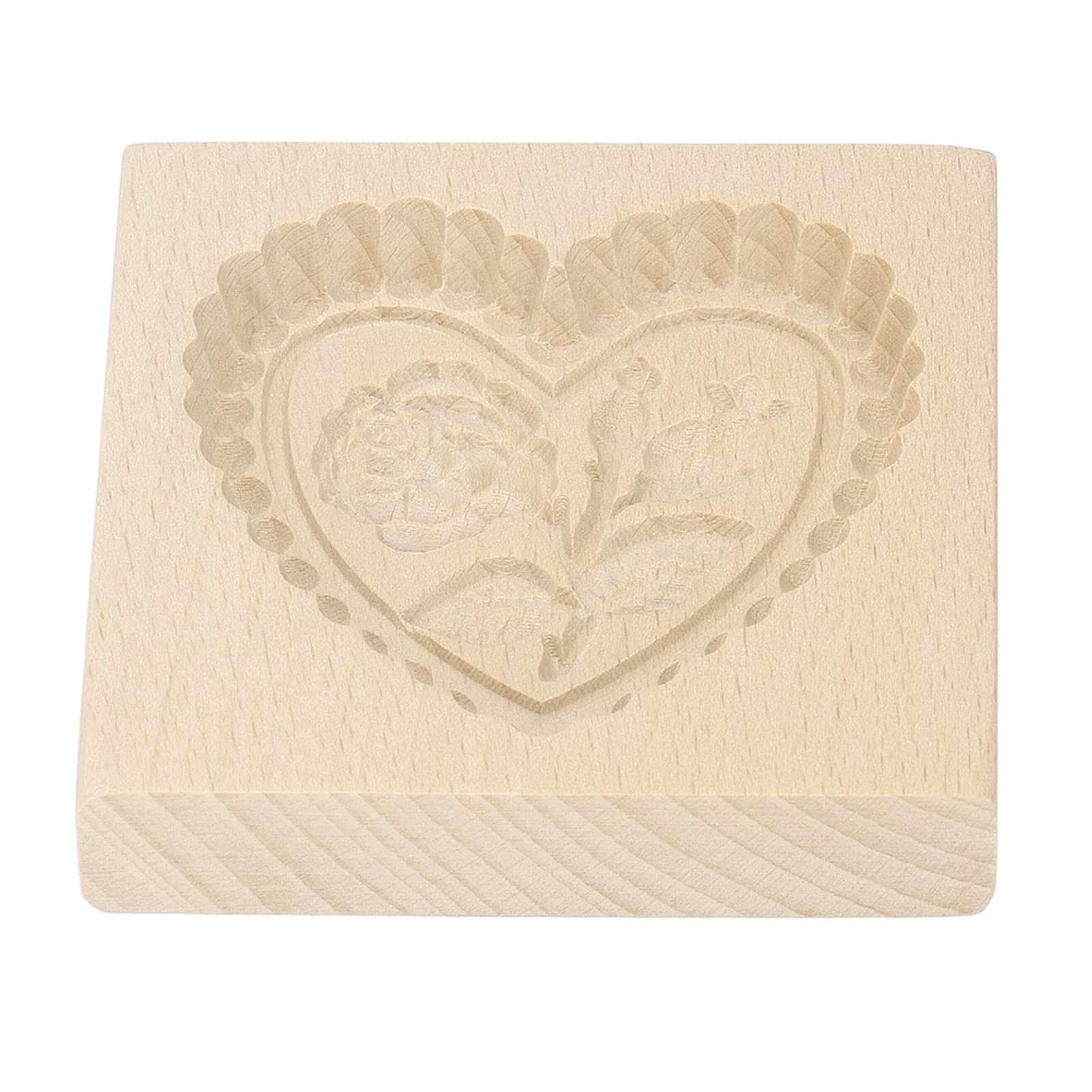 Keksausstecher, Keksformen aus Holz, Kekse, geschnitzte, leicht zu lösen, wiederverwendbar, waschbar, geschnitzter Keks-Pressstempel for Zuhause