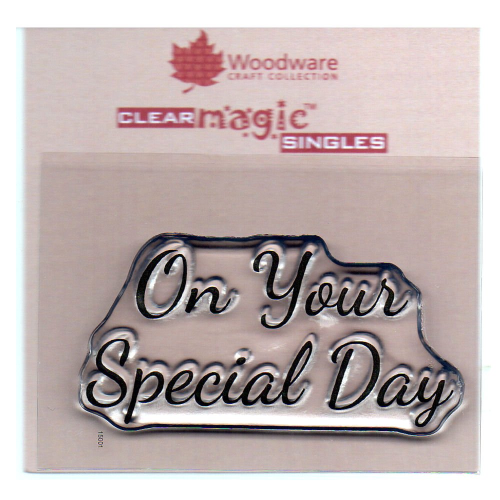 Woodware JWS077 Clear Magic Minis Just Words-On Your Special Day, Plastic
