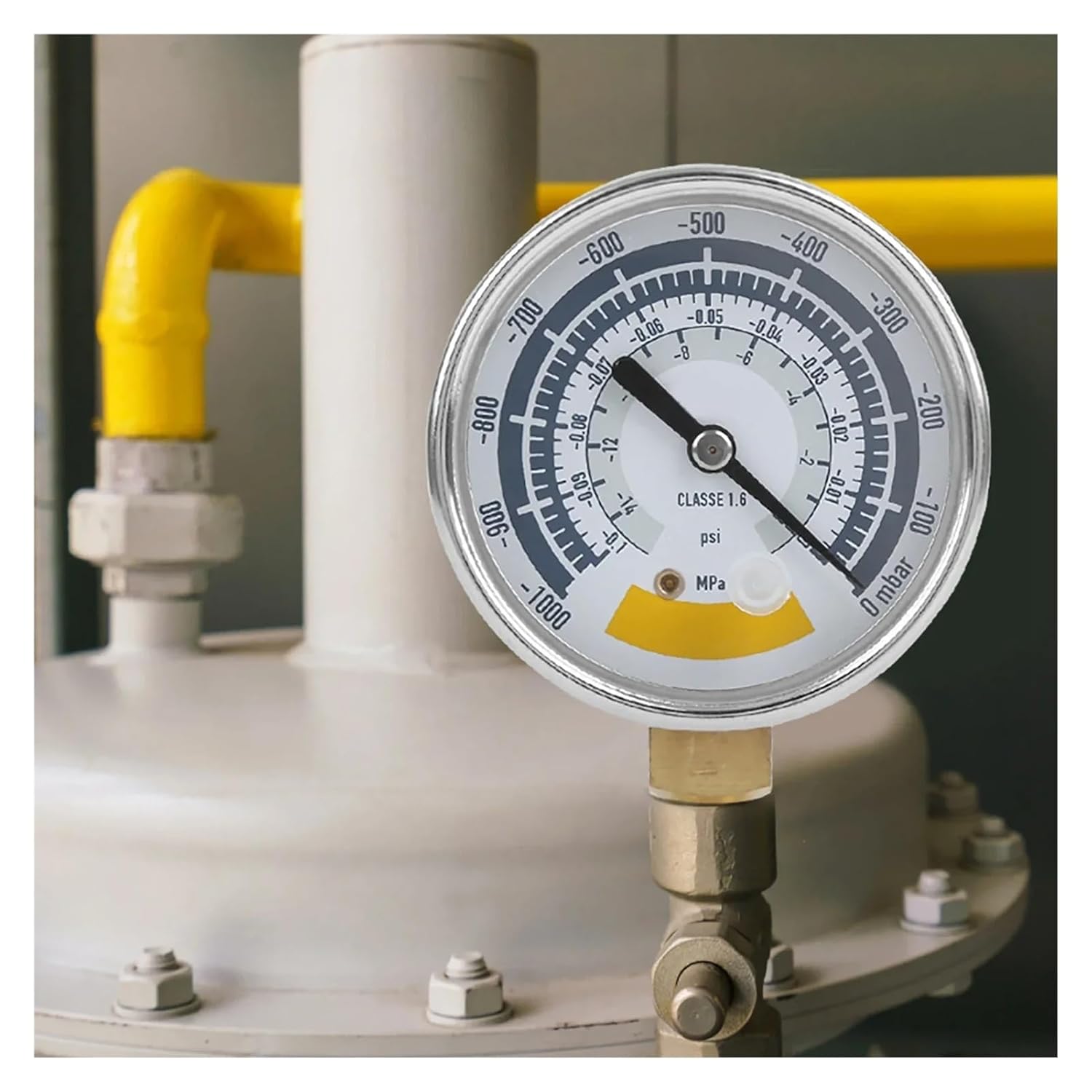 Air Gauge Instrument Pressure Gauge Accurate for Vacuum Pump 0‑14psi 1/8in Connector Vacuum Gauge 0‑14psi Pressure Gauge