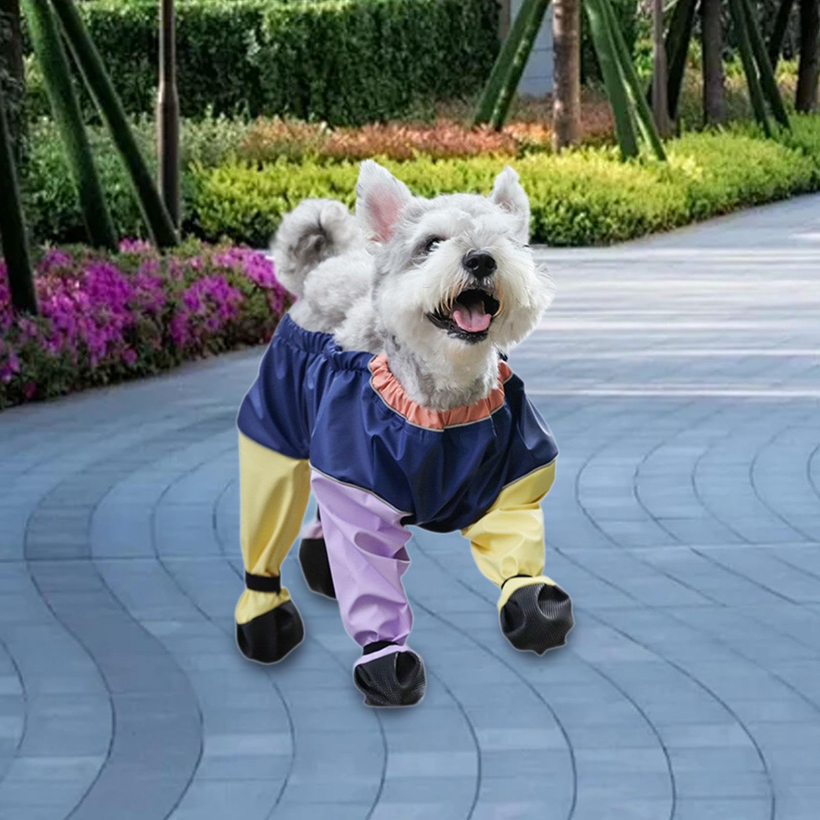 Imperméable pour Chien, Réglable, Respirant, Doublé Polaire, Imperméable, Convient Aux Chiens de Taille Moyenne, Multicolor M