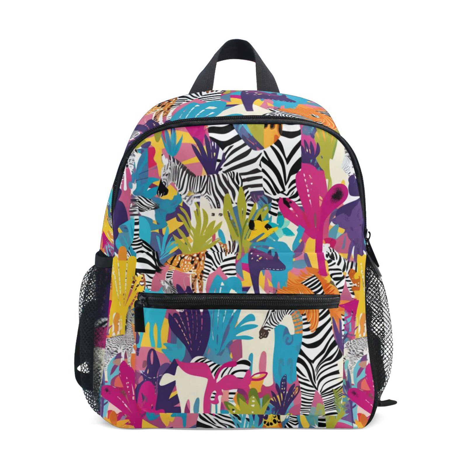 Wzzzsun Caballo Cebra Arcoiris Mochila Infantil Niño y Niña Kindergarten Bolsa Escolar Mochilas Infantiles con Correa 3-6 Años de Viaje