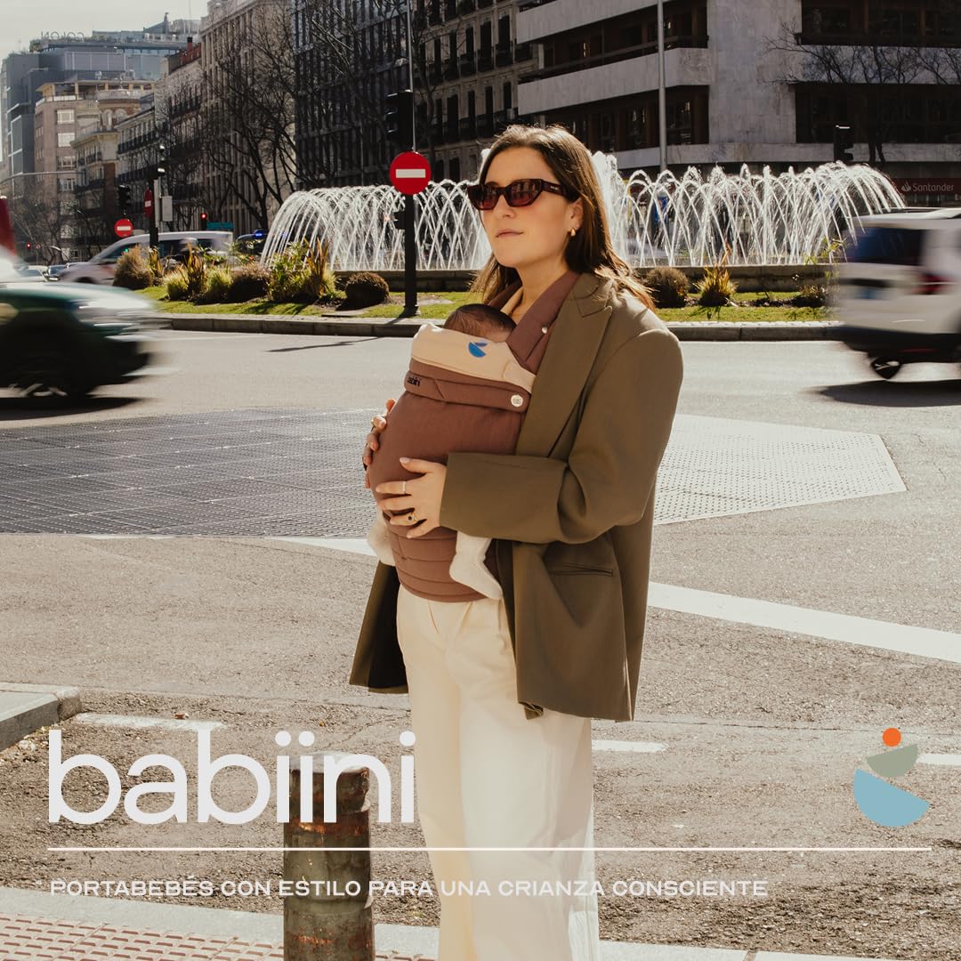 Mochila Portabebés Ergonómica Unisex, Algodon+Lino, Babero Extraíble Hipoalergénico, Soporte Cómodo para Bebés de 3.2kg a 16kg – Lavable a Máquina, Transpirable, Múltiples Posiciones de Porteo
