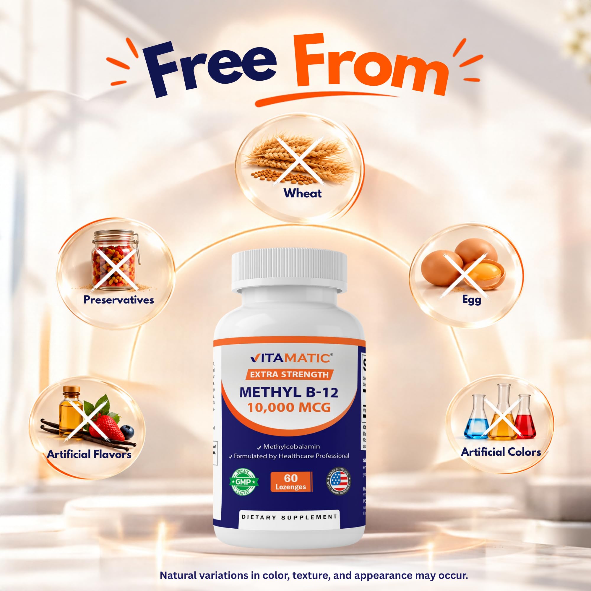 Vitamatic Methyl B-12 10,000 mcg, 60 Count Lozenges — Amazon image 5