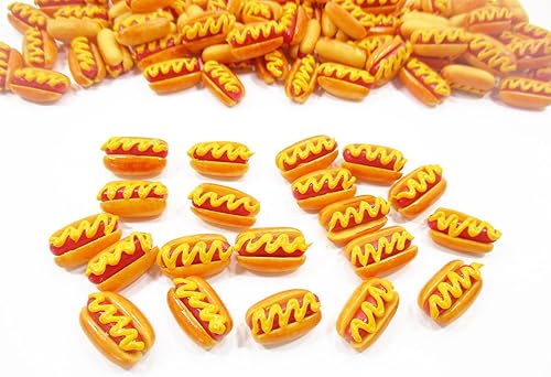 Casa de Muñecas Alimentos Miniatura 20 Pan de Perro Caliente Panadería Art Deco Suministro Casa de Muñecas Comida 3587