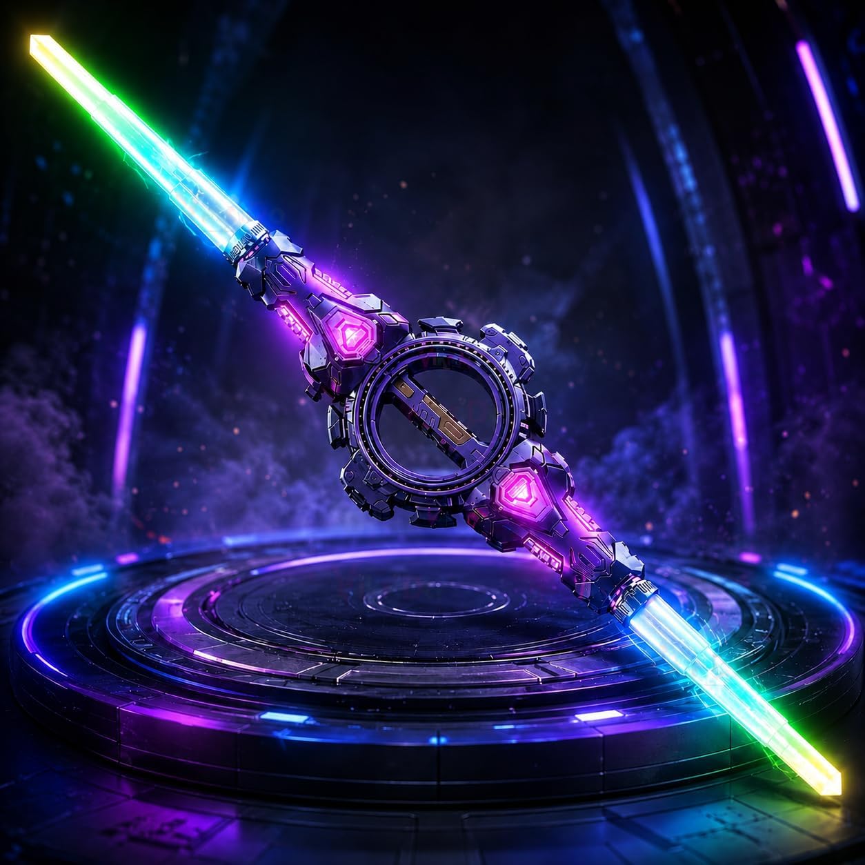 Double Edged LED Lightsaber Toy with Rotating Handle | RGB Light & Sound Effects | Rechargeable Sci-Fi Sword for Kids, Cosplay, Party & Role Play-image-13
