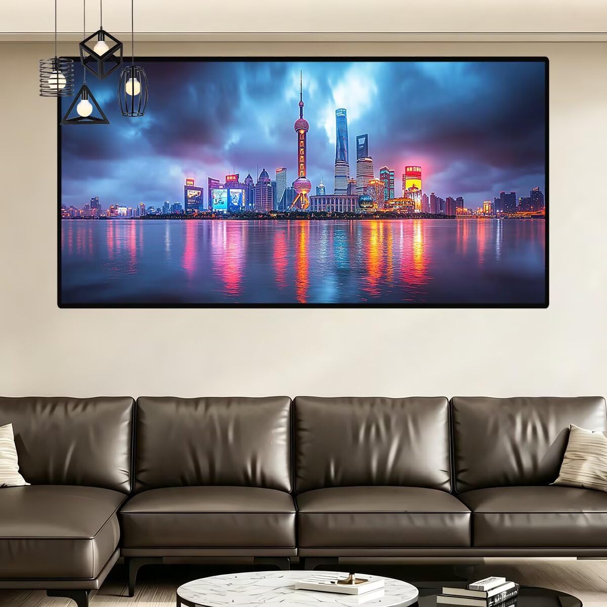 Diamond Painting Stadt, Diamond Painting Erwachsene Groß 200x100cm -0414