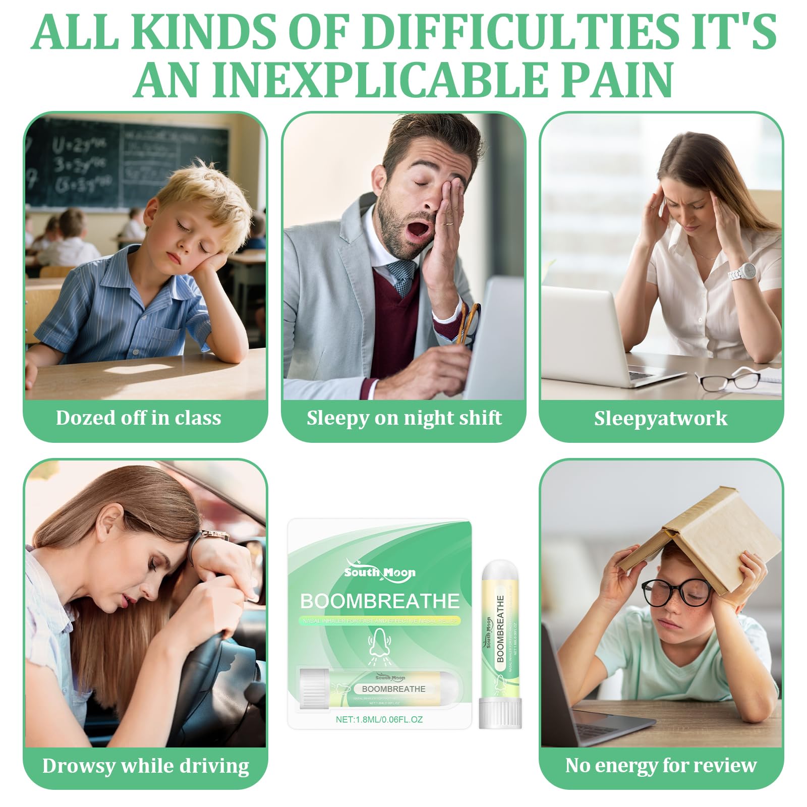 3 Pezzi Inalatore Thailandese Con Sensazione Di Freschezza Piccolo E Portatile Nasal Stick Perfetti per Lavoro, Studio O Viaggi