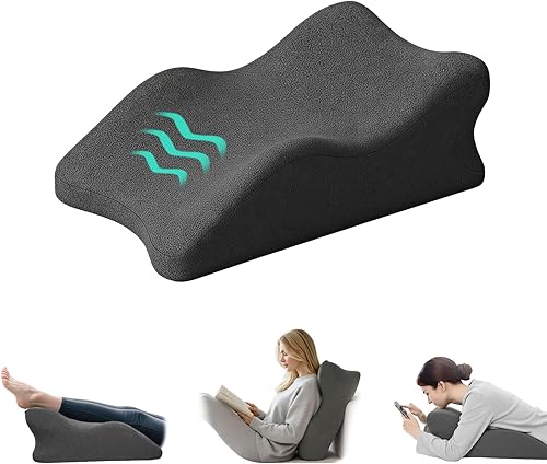 Almohada ergonómica propensa de cuña, almohada de cama multifuncional, almohada de lectura, ideal para descansos de cama, masaje, lectura, soporte