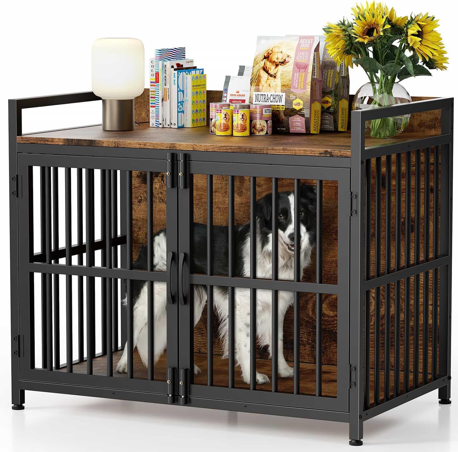GDLF Dog Crate FurnitureStyle Cages for Dogs Indoor Heavy