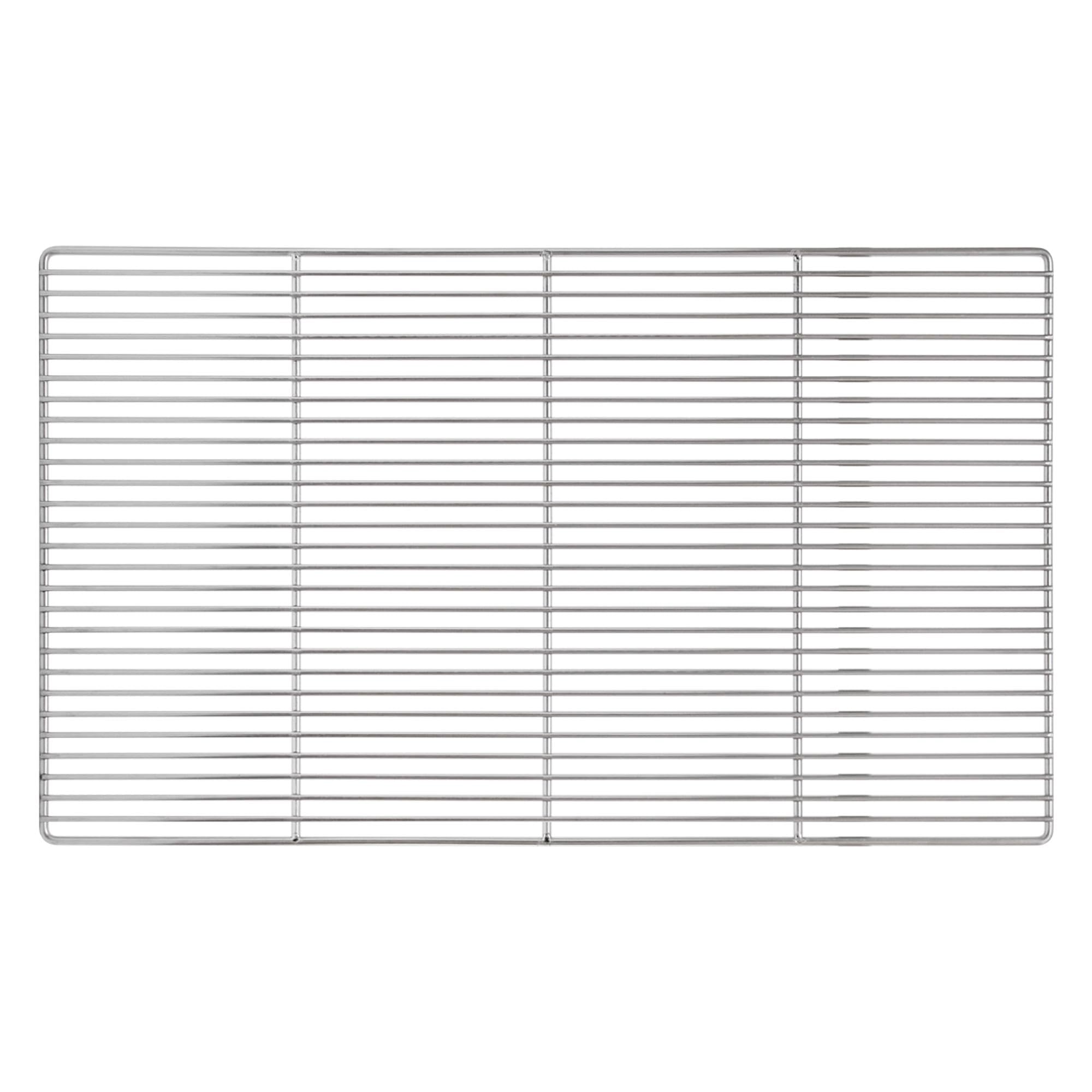 ECD Germany Griglia per Barbecue Acciaio Inossidabile 67 x 40 cm con Manici in Legno