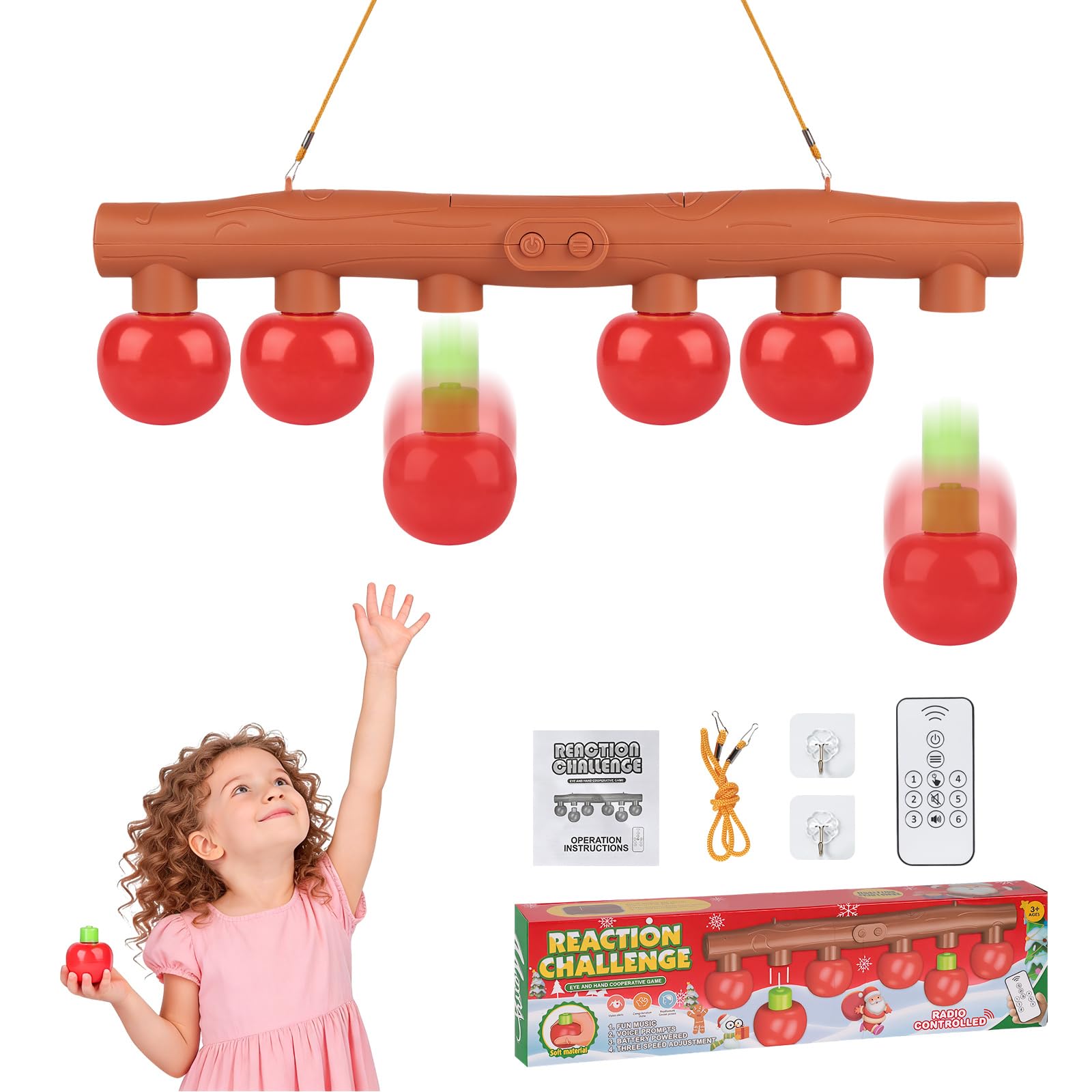 Lixstyea Remote Control Function Catching Sticks Game - Battery Powered Drop Stick Reaction Game, 3 Speed Pick up Stick Hand Eye Coordination Training, Hand Speed Challenge for Family Gathering