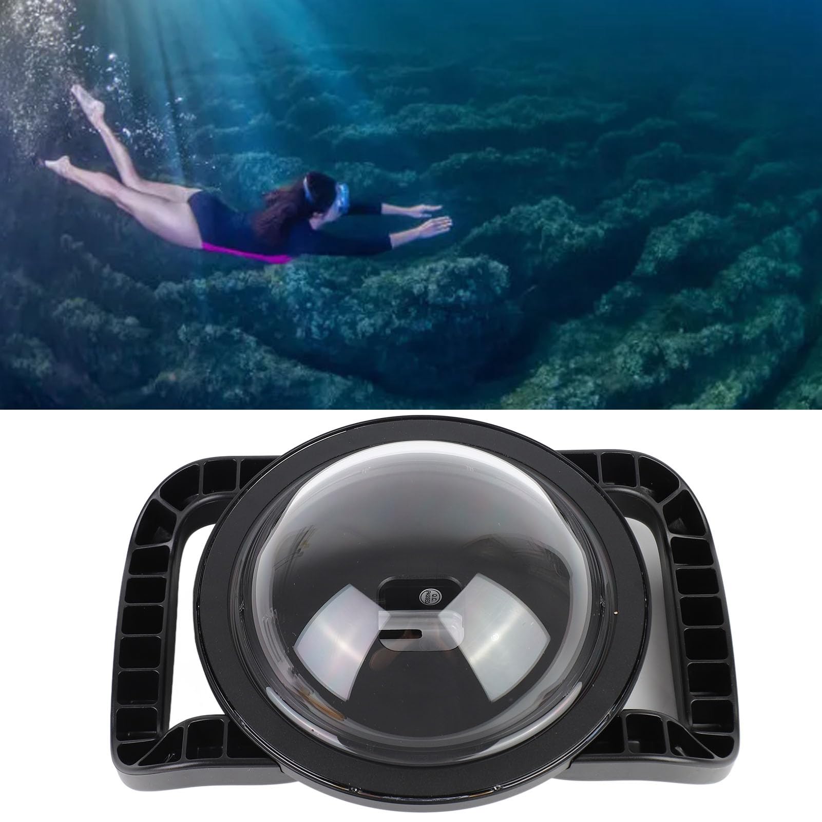 Hidyliu Custodia Professionale per Porta a Cupola per Action Camera per attività in Acque Profonde da 147,6 Piedi con Vista a 180 Gradi per 12 11 10 9 Telecamere