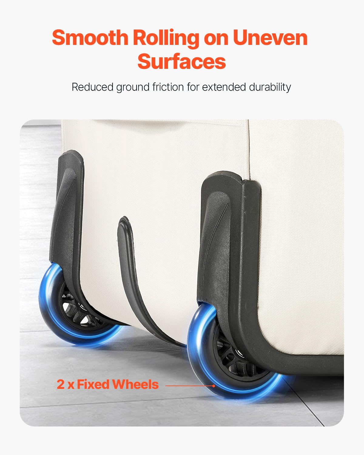 VEVOR Sac à roulettes pour Ordinateur Portable 15,6 Pouces, Mallette à roulettes pour PC, avec 2 Roues Fixes, Poignée Télescopique 4 Hauteurs, pour Travail, Voyages d'affaires, Bureau, Femmes, Hommes