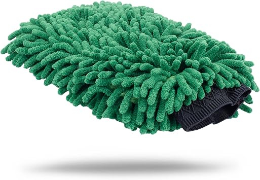 Maxshine Universal Chenille Microfiber Wash Mitt Ultra-Soft Glove with Foam Core & Elastic Cuff Scratch-Free, Lint-Free Safe for Paint & Ideal for Exterior Car Detailing