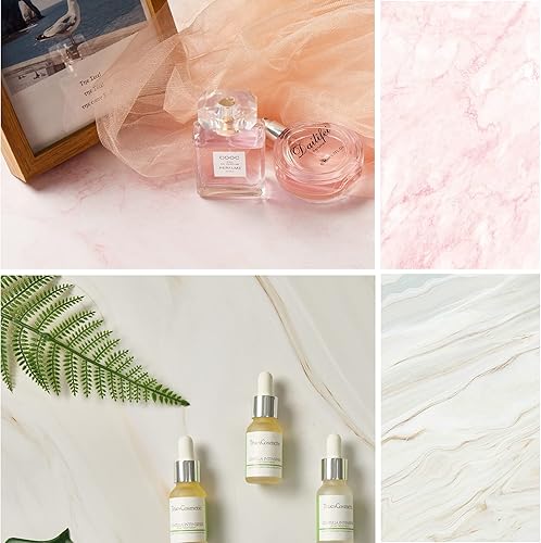 Miniatura 5 de 5 piezas de papel de fondo para fotografía de alimentos, 22 x 34 pulgadas, de doble cara, para fotos, mesa, accesorios de mármol de madera, 5