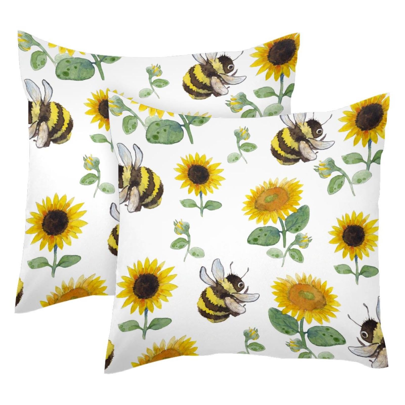 Housses de coussin en velours de qualité supérieure imprimé tournesol pour décoration chic
