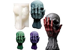 Halloween Ghost Hand Skull Candle Molds - New Spooky Shape for Candle Making