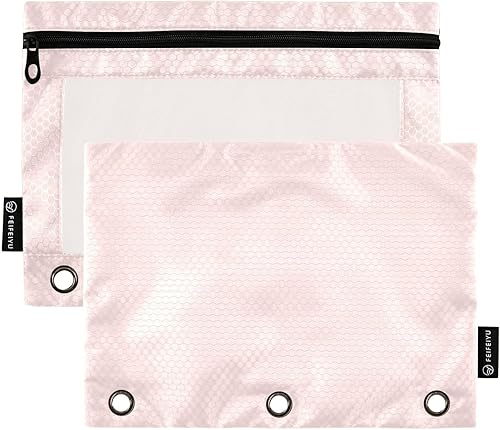 Vista 10 de Gredecor Estuche para lápices con 3 anillos, con cremallera, 2 unidades, organizador de carpetas transparentes para la escuela y la oficina