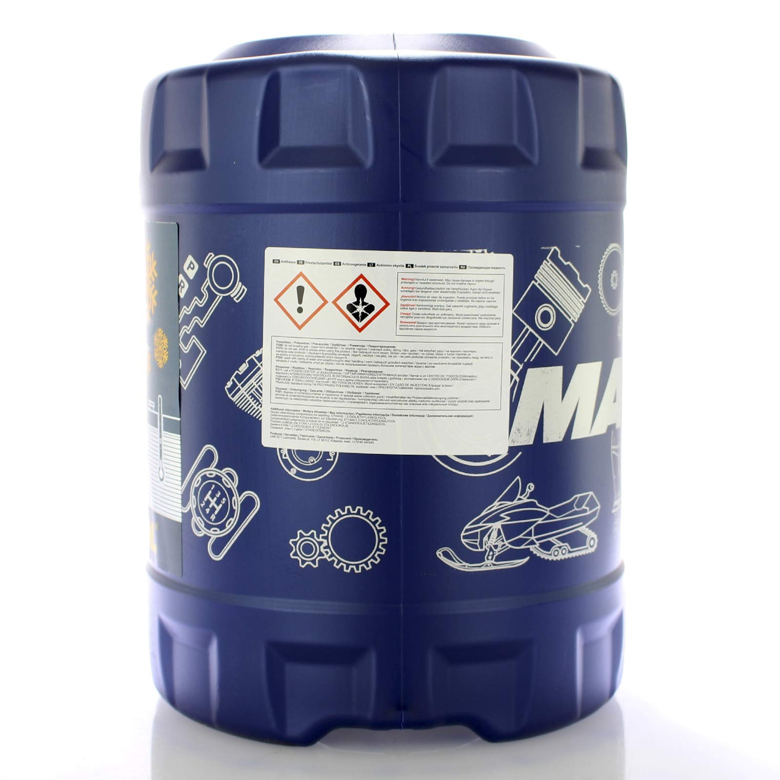 MANNOL MN4014-20 Anticongelante Liquido refrigerante Líquido anticongelante Refrigerante | Tecnología Híbrida Hoat, protege el aluminio, el latón y el cobre de la corrosión, cumple con ASTM D3306, AFNOR y SAE J1034