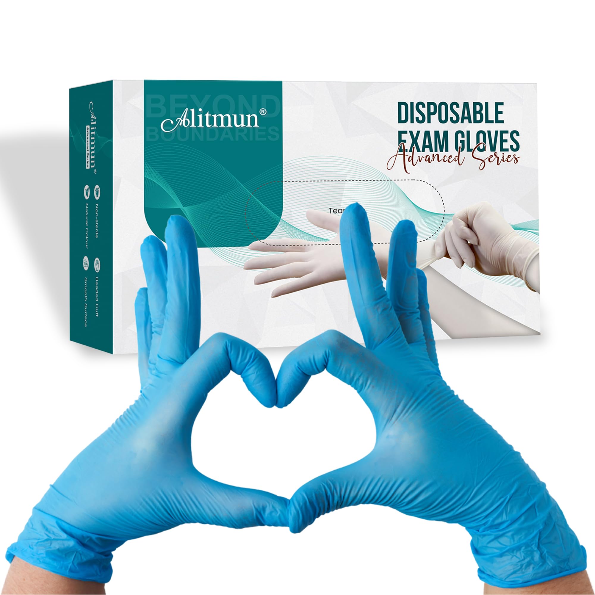 ALITMUN Advanced Series Blue Nitrile Gloves,Powder Free&Food Grade Disposable Examination Hand Gloves,For Surgical Medical&General Usage With Exceptional Grip&Durability,Multipurpose Use,Pack of 100 (B0CW3T78YL) Amazon Price History, Amazon Price Tracker