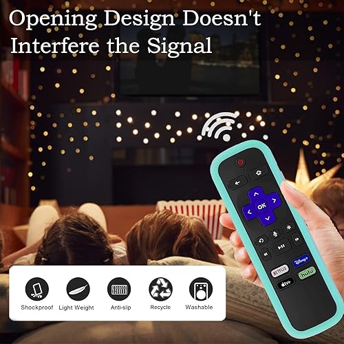 Miniatura 4 de Funda de silicona Roku para control remoto Hisense Roku TV  TCL Roku  Hisense Roku  Westinghouse Roku TV Remote Case con rastreador