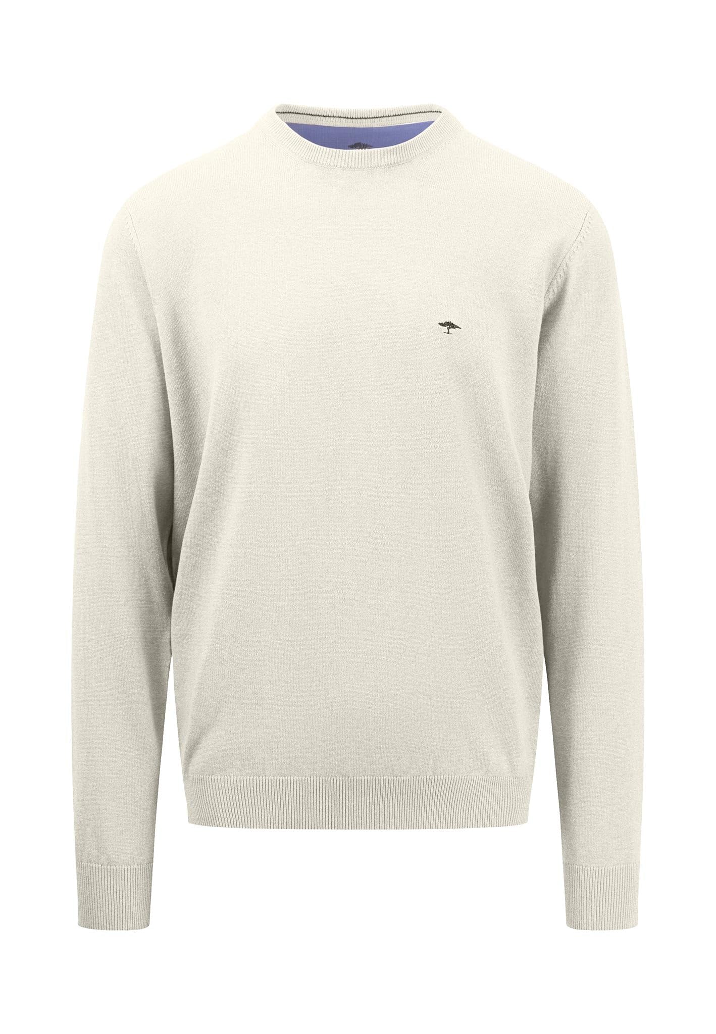 FYNCH-HATTON Feinstrickpullover mit O-Ausschnitt aus 100% Baumwolle Summer Breeze/L