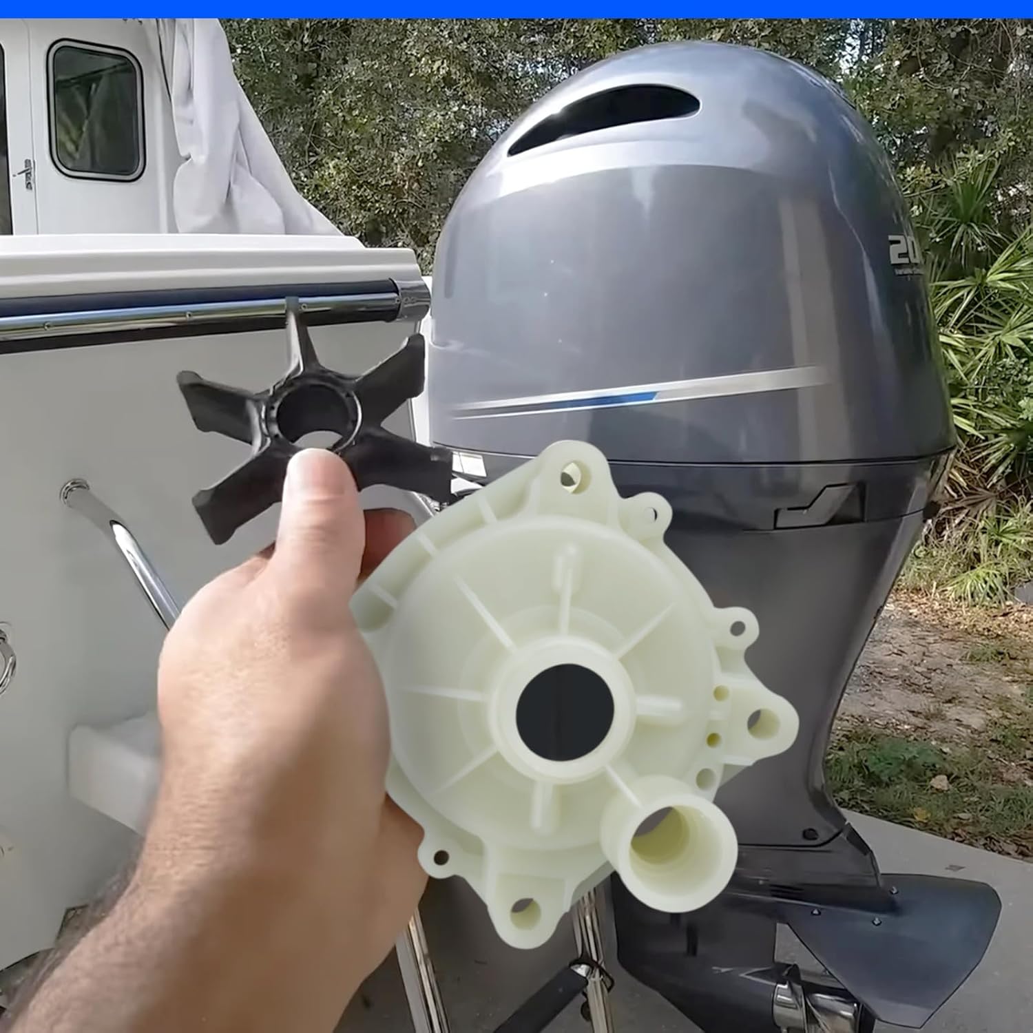 Water Pump Impeller Kit 61AW0078 Compatible with Yamaha Outboard Marine 150 175 200 225 250 300 HP Motorsm, 2/4 Stroke, Replaces 61A-W0078-A2/A3/A4-00 Sierra 18-3396-1 - Image 5