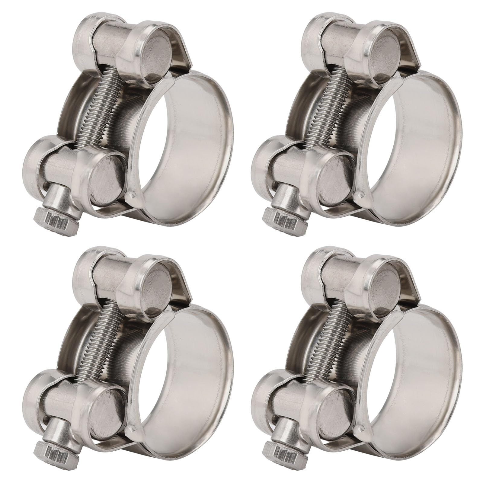 Photo 1 of Suprom 4 Pack 1.05" T-Bolt Hose Clamps, 304 Stainless Steel Heavy Duty Hose Clamps, Turbo Intake Clamp Working Range 26mm-28mm for 1.05" Hose OD