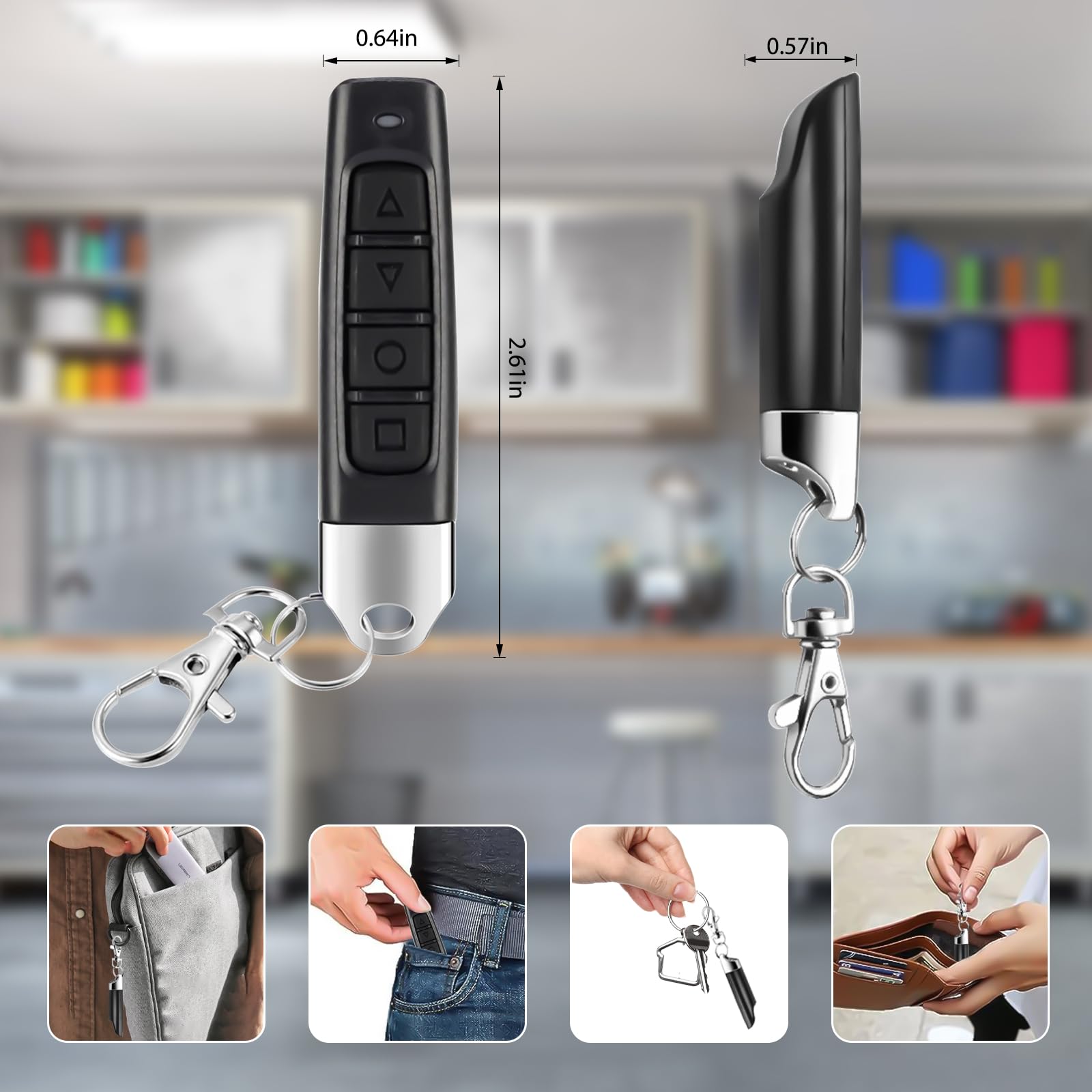 aweskmod Telecomando Universale Cancello, 4 Tasti Codice Fisso,Porta Garage Telecomando, Frequenza Fissa 433,92 MHz