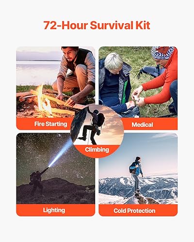 Miniatura 6 de VEVOR Kit de primeros auxilios de supervivencia, 250 piezas, bolsa de primeros auxilios de nailon 600D, equipo y equipo de supervivencia, kits de