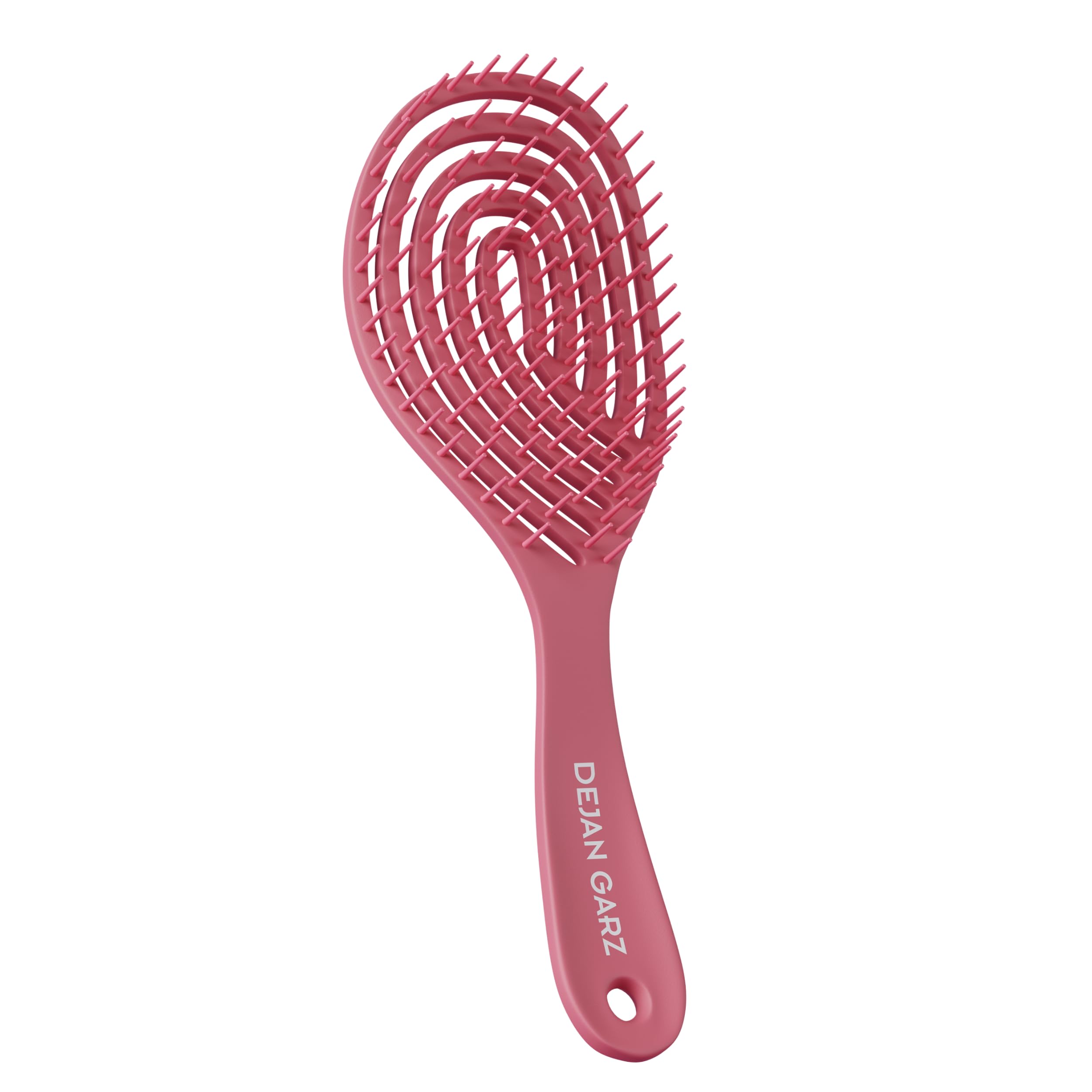 Dejan Garz Detangler Bürste Fuchsia (1 Stk) – Haarbürste ohne Ziepen für alle Haartypen – Auch für Locken & Lange Haare – Entwirrbürste für einfaches Kämmen & Geschmeidigkeit