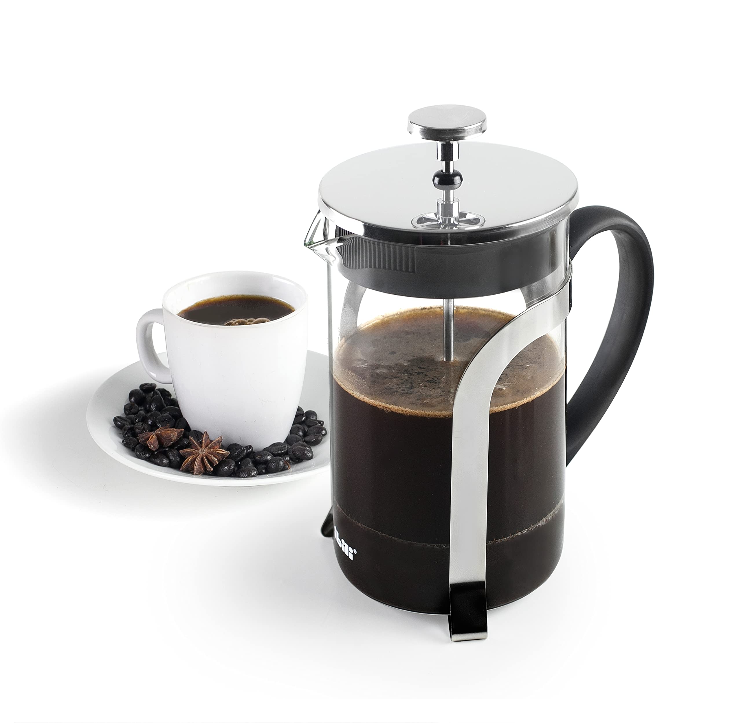 IBILI Caffettiera a stantuffo, 600 ml, borosilicato e acciaio inox 18/10