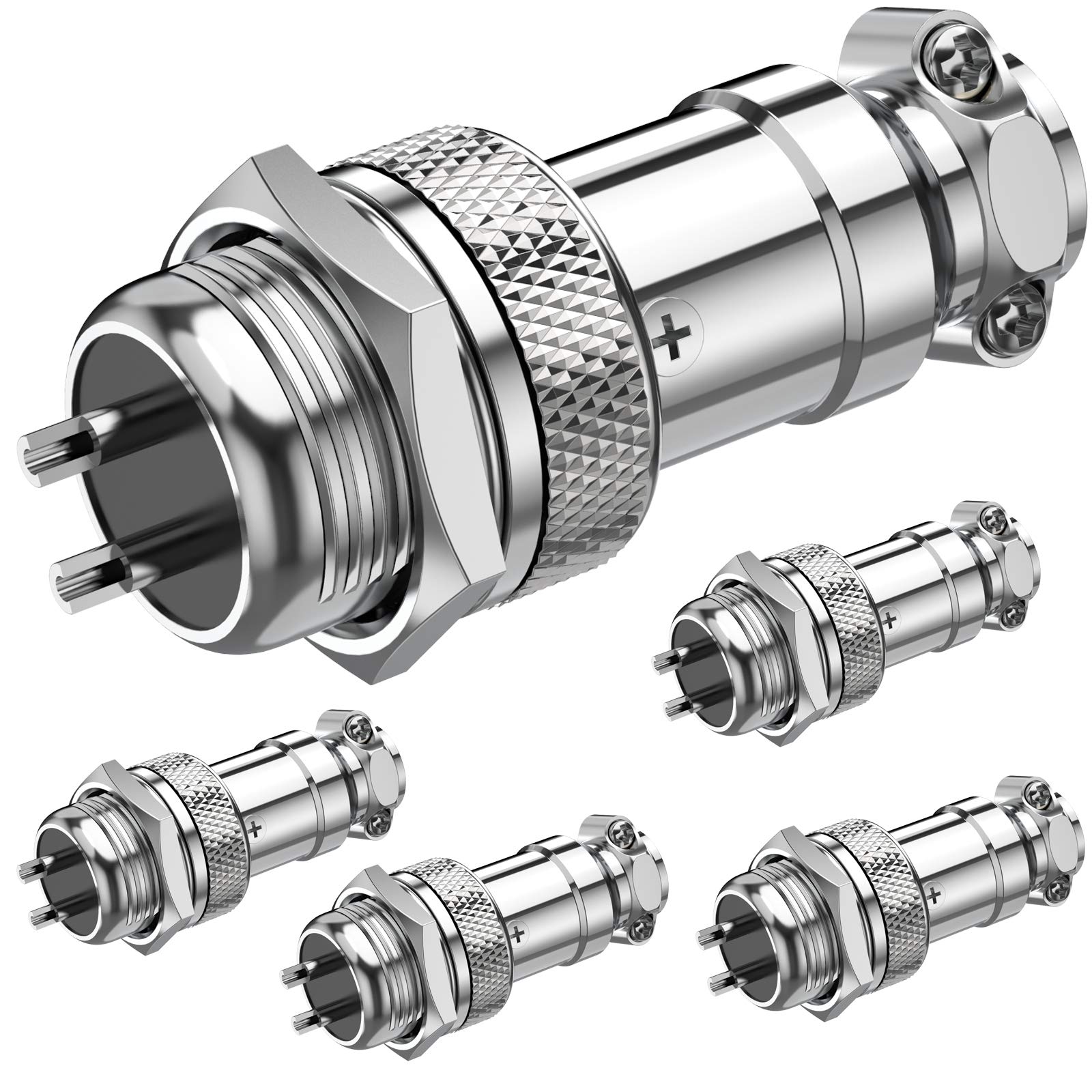 Amazon.com: DIYhz GX16 2 Pins Panel Metal Mount Circular Metal