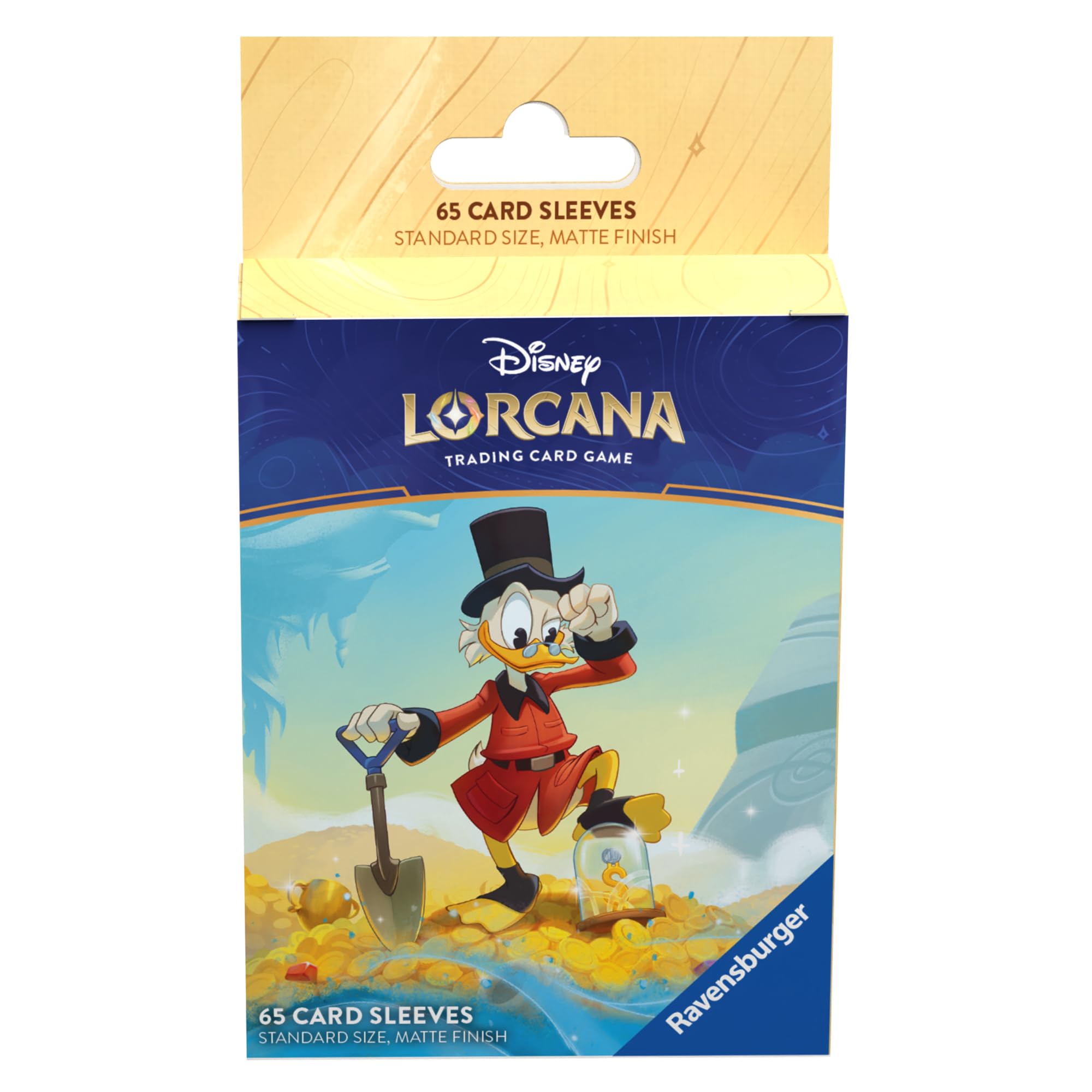 Ravensburger Disney Lorcana Tcg Card Sleeves Featuring Scrooge Mcduck - Richest Duck In The World By Grace Tran | 65 Protective Sleeves For Tcg D