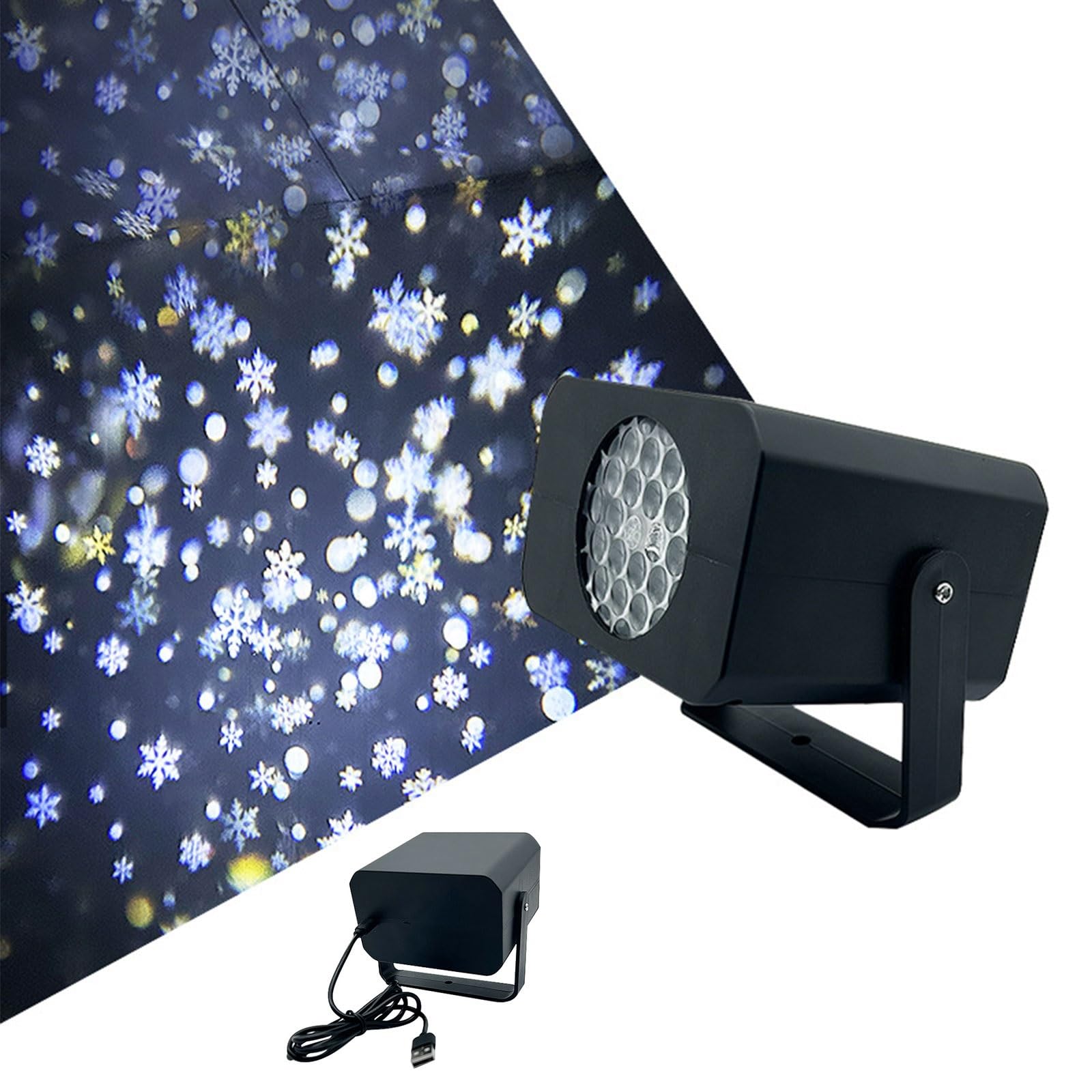 Proyector de luz de nieve de Navidad, luces LED de nieve, rotación de luz para día de San Valentín, Navidad, Halloween, vacaciones, fiesta, boda, jardín, casa, decoración de paisaje, 12025AQ